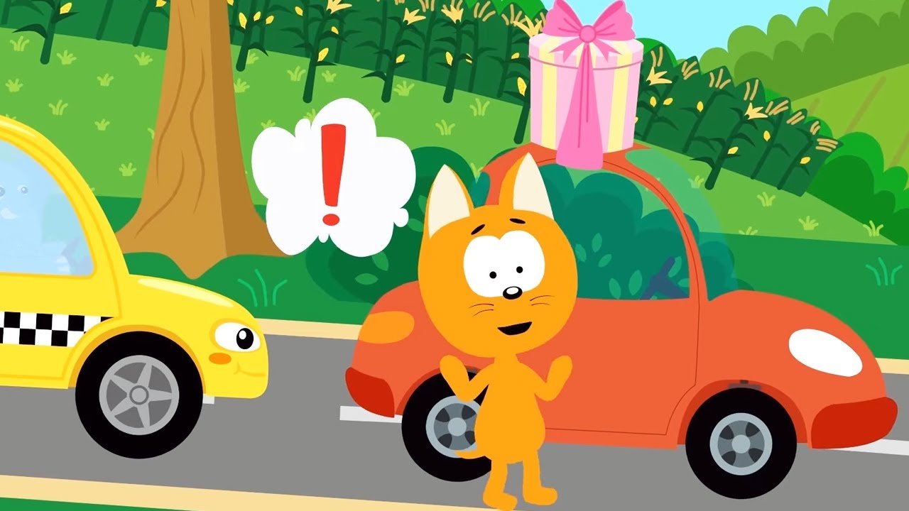 Котенок и волшебный гараж 🐱 Автомобильная пробка 🚜 Мультфильм для детей