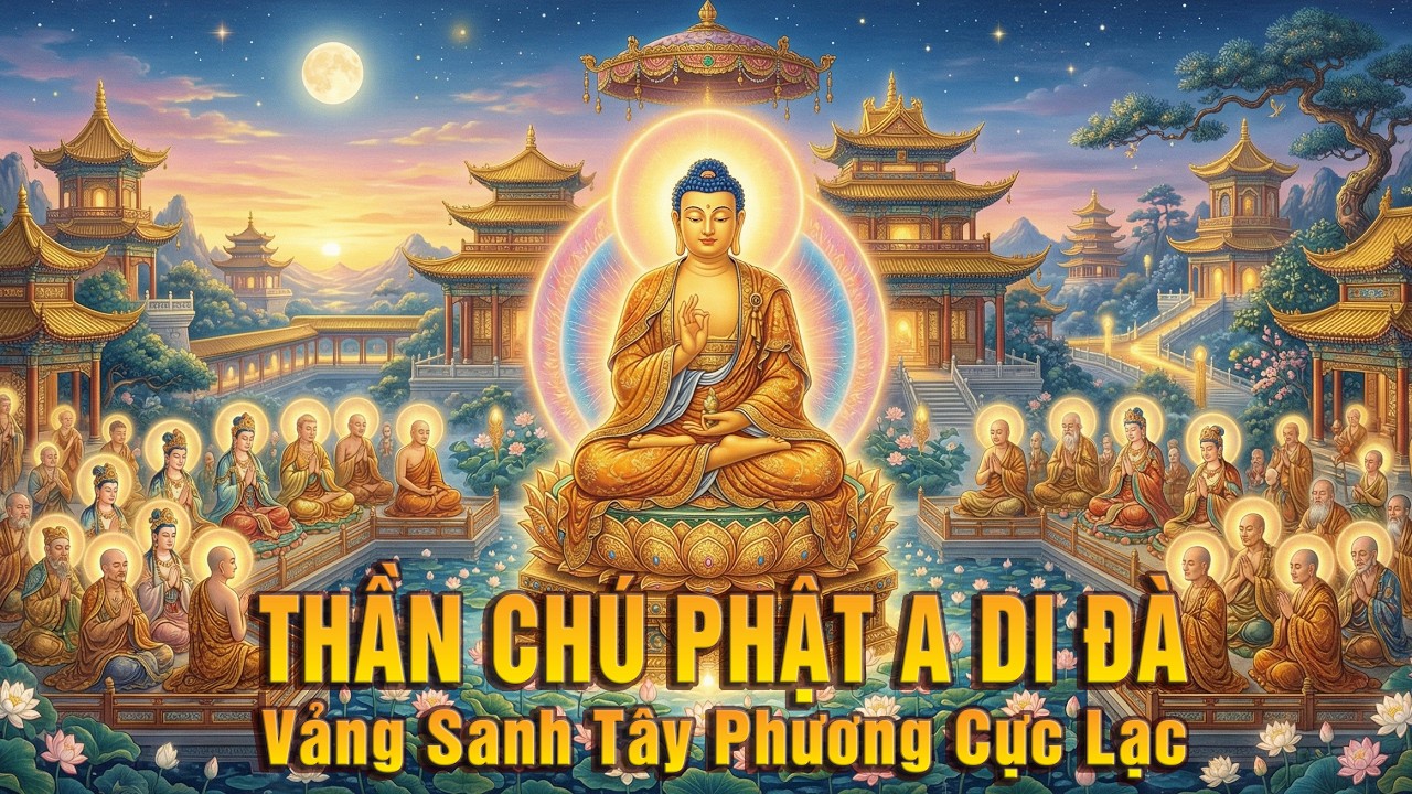 Thần Chú Phật A Di Đà | Om Ami Dewa Hri - Ngày Niệm 1 Giờ Vãng Sanh Tây Phương Cực Lạc