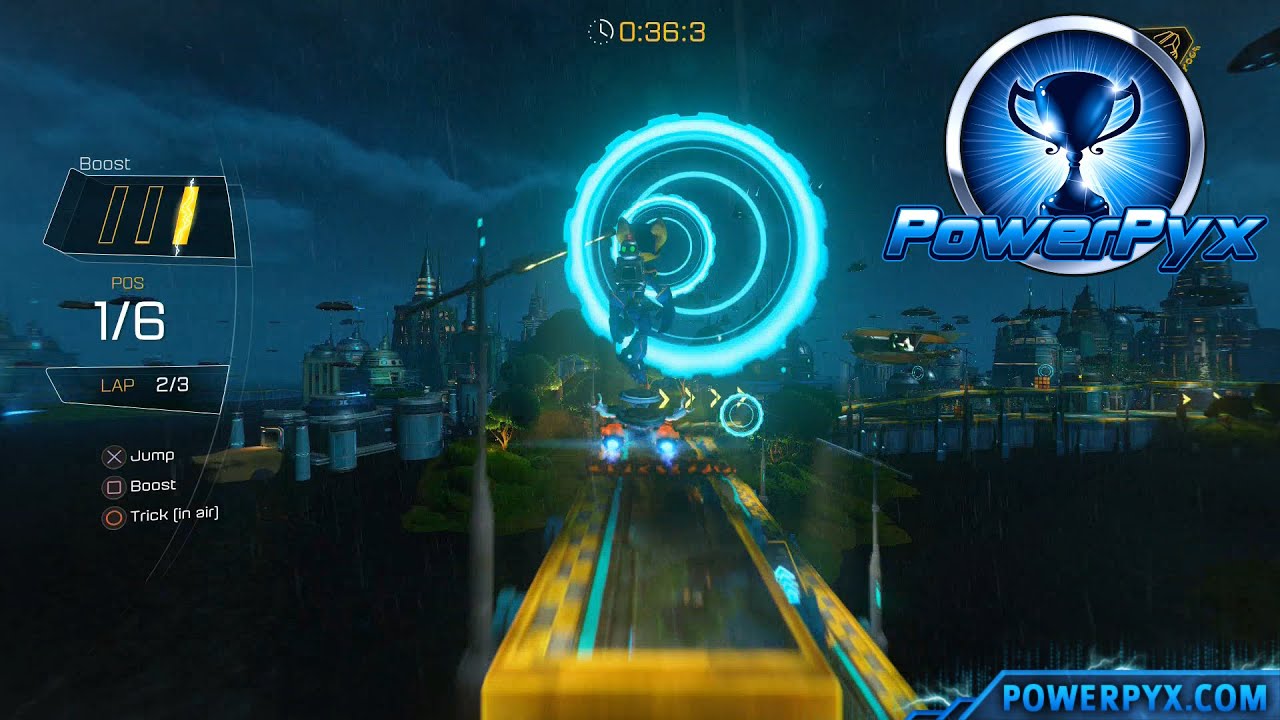 Ratchet & Clank 2016 - Faster than a Speeding Amoeboid Trophy Guide (Rilgar Hoverboard Race)