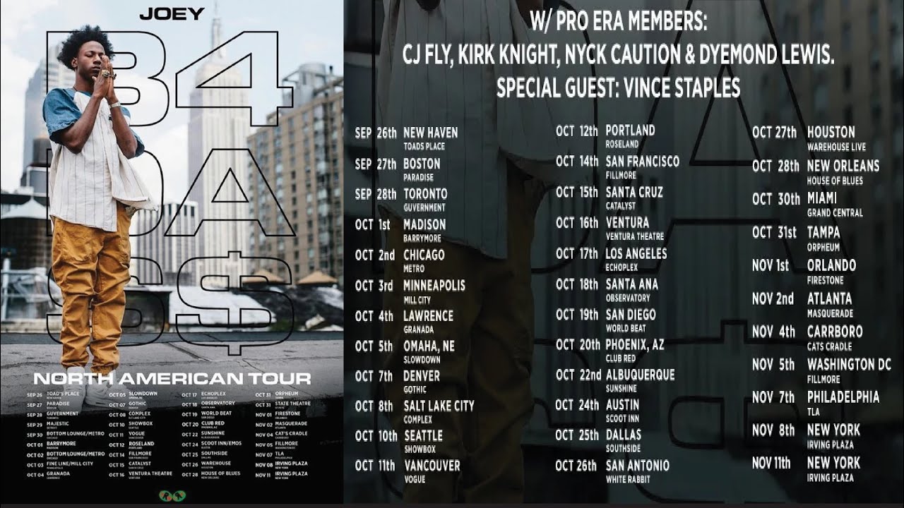 Joey Bada$$ ‘B4.DA.$$ Tour’ with Pro Era & Vince Staples 11/11/14 - Irving Plaza, NYC