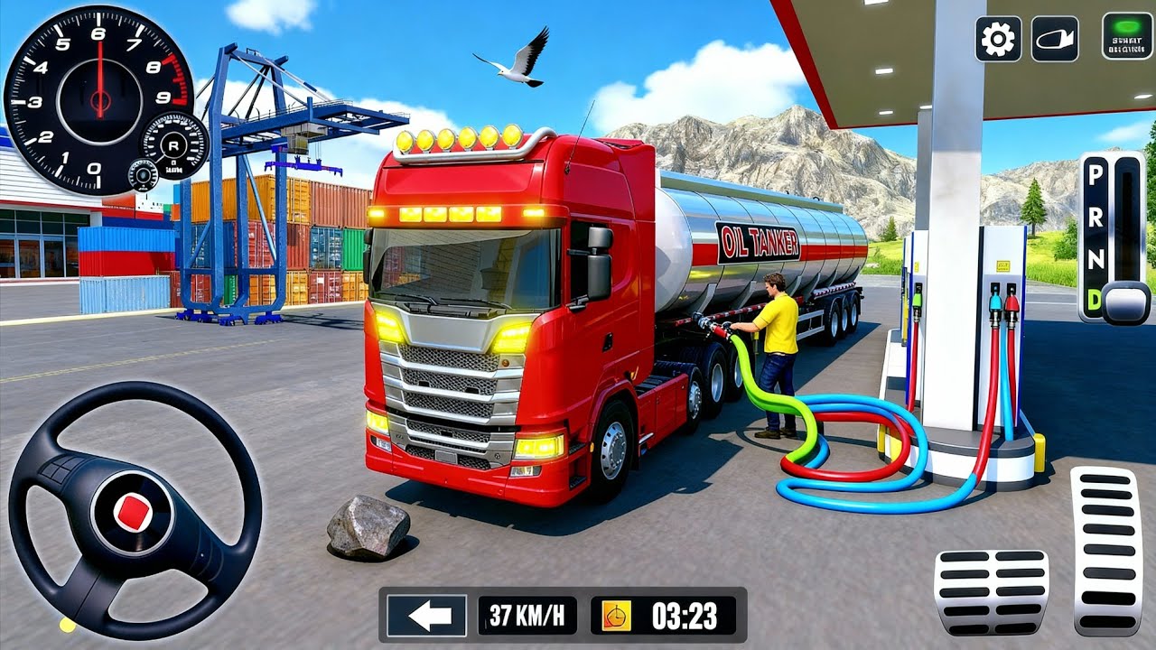 اكي قيادة شاحنة صهاريج النفط#1 - العاب شاحنات نفط - العاب سيارات | oil tanker games