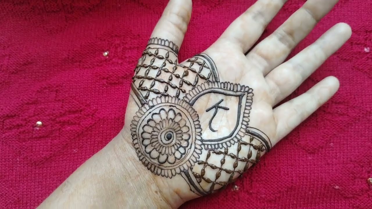 K letter mehndi design easy mehndi design simple mehndi design @heenabyshana 