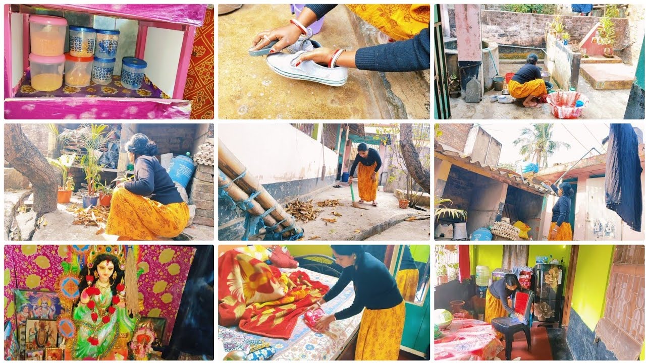 সকাল 7.30টা থেকে এইশীতে আমি যেভাবে 11টা পর্যন্ত প্রতিটা কাজ time to time গুছিয়ে করি room cleaning 