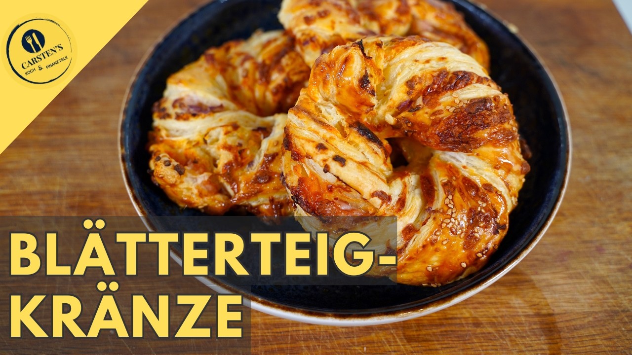 Herzhafte Blätterteigkränze - außen kross und innen schön fluffig