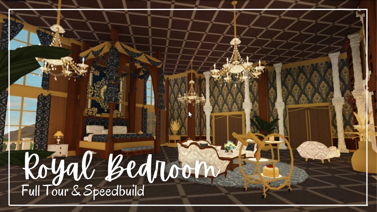 Royal Bedroom | Bathroom & Walk in Closet | Tour & Speedbuild | Bloxburg Castle Build