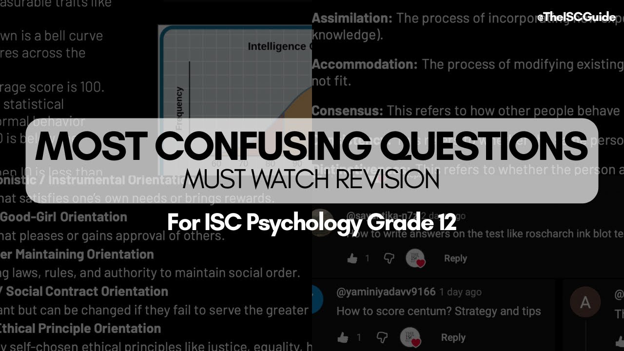 REVISING MOST CONFUSING CONCEPTS | MUST WATCH | BOARDS BULLSEYE 2026 🎯 | ISC 12 PSYCHOLOGY
