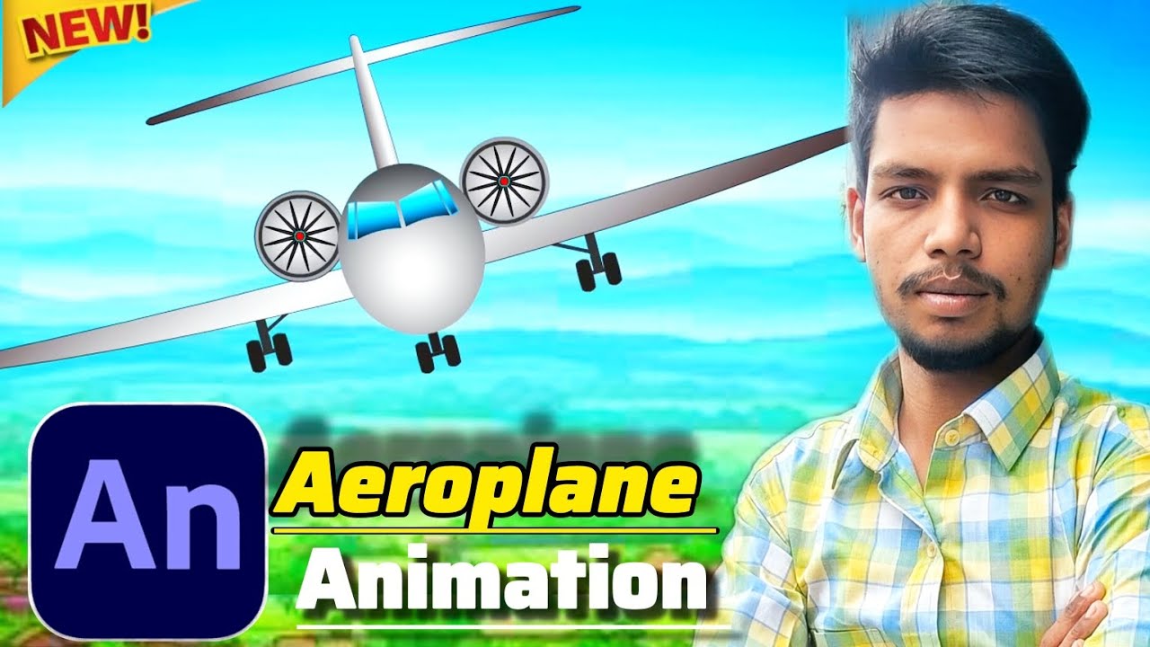 How to create front view aeroplane animation Adobe Animate CC full Hindi tutorial 💯😱😱😱