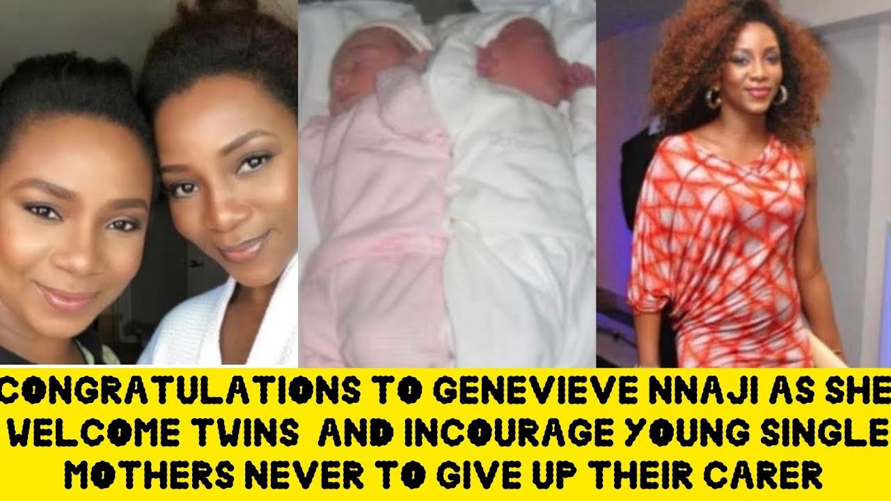 Congratulations to GENEVIEVE nnaji as she welcome twins & INCOURAGE  single mothers never to give up