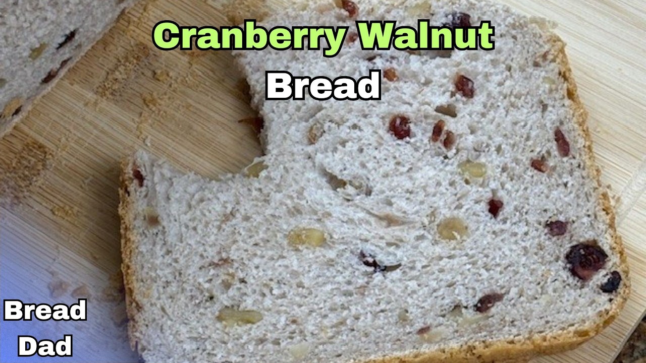 Bread Machine Cranberry Walnut Bread 🍞- Easy Recipe & No Oven Required