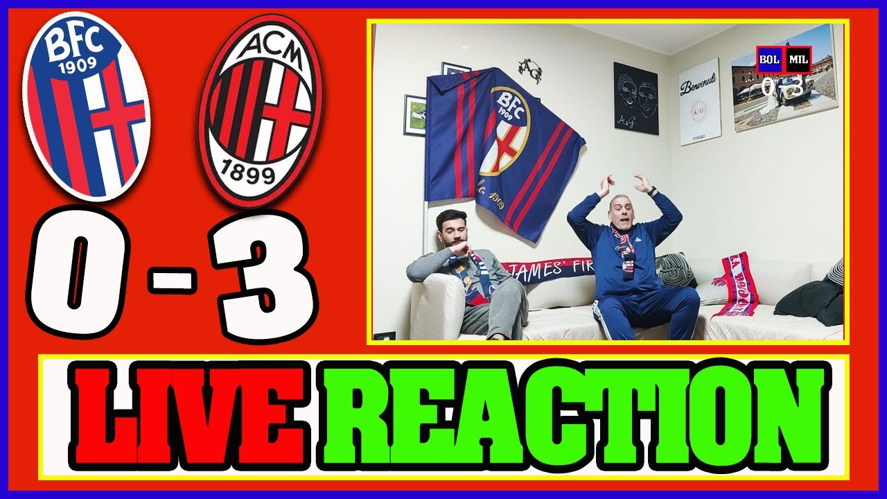 ⭕️BOLOGNA MILAN 0-3 :LIVE REACTION !🔴🔵⚽️