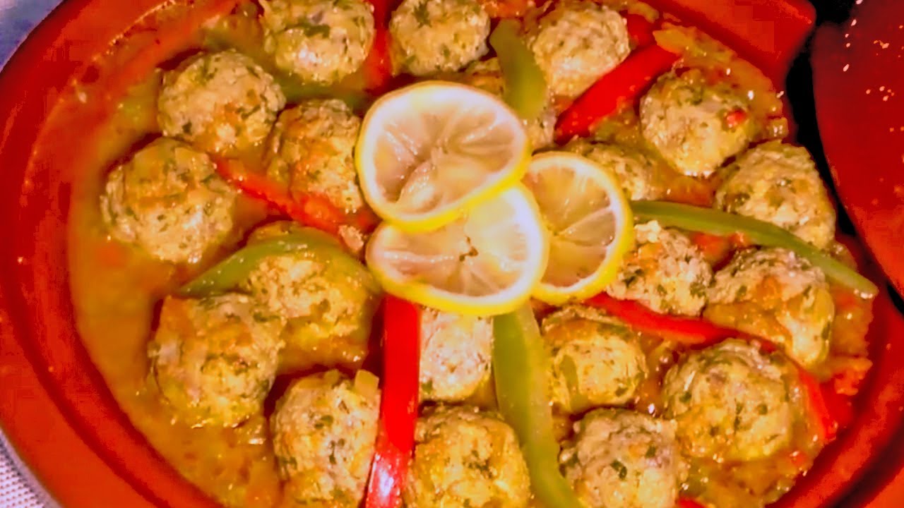 طاجين كفتة سمك السردين الشيف نادية | tajine au boulette de sardine/fish balls tagine