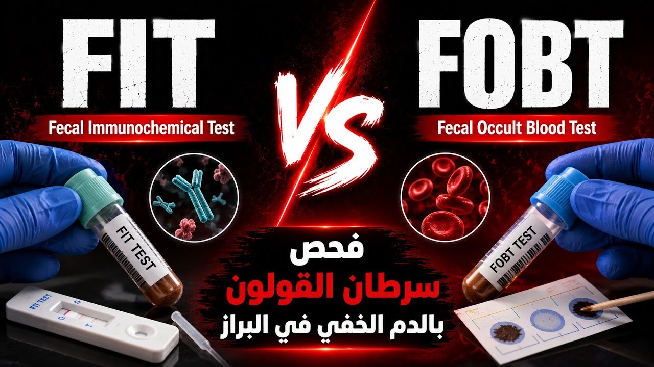الفرق بين التحليلين ومين الأدق لتشخيص سرطان القولونE74.RBCs in Stool and Occult blood (FOBT - FIT )