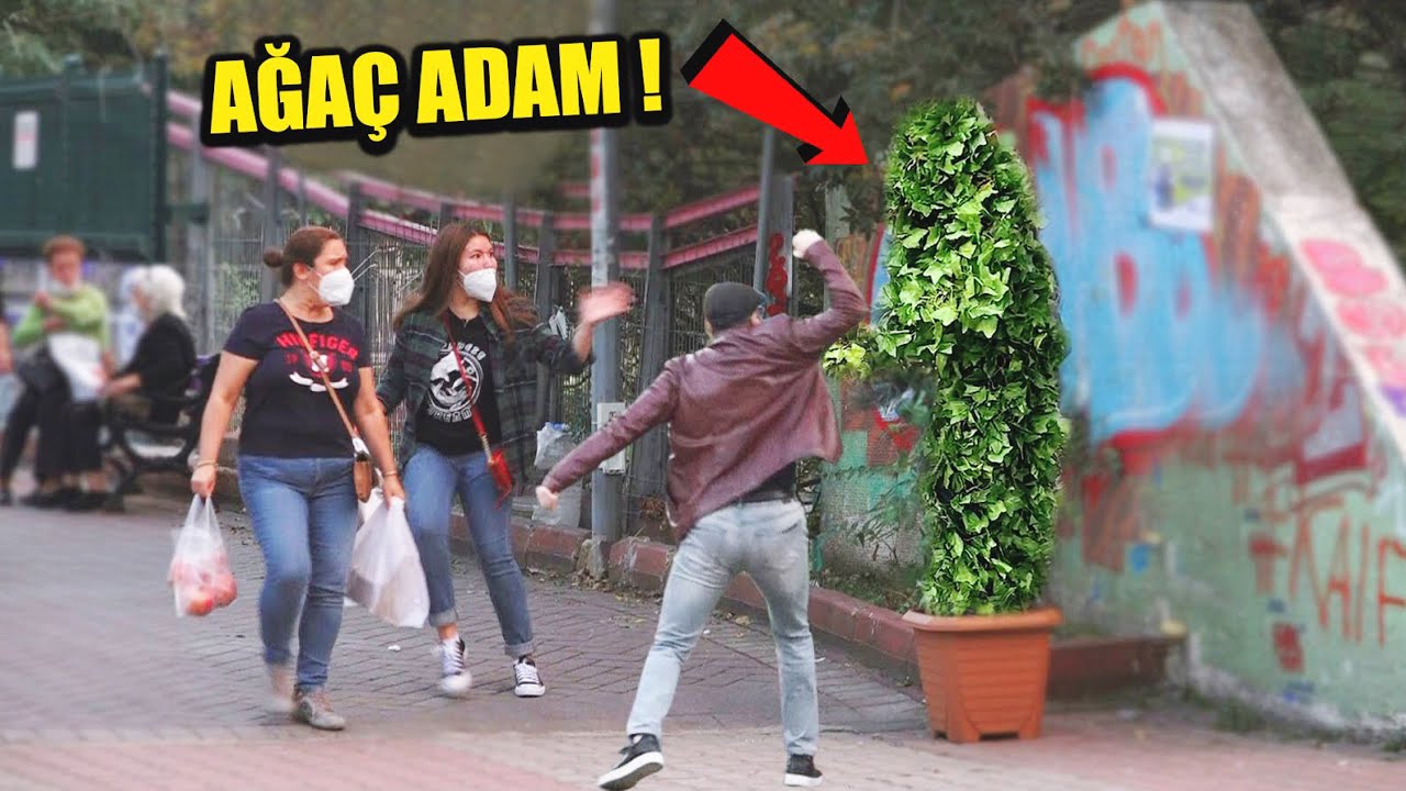SOKAKTA AĞAÇ ADAM ŞAKASI ! (%100 KALP KRİZİ)