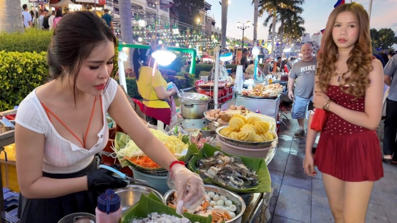 Amazing Walking Tour in CAMBODIAN Street Food 2026 - Walk Explore Riverside Market, Phnom Penh