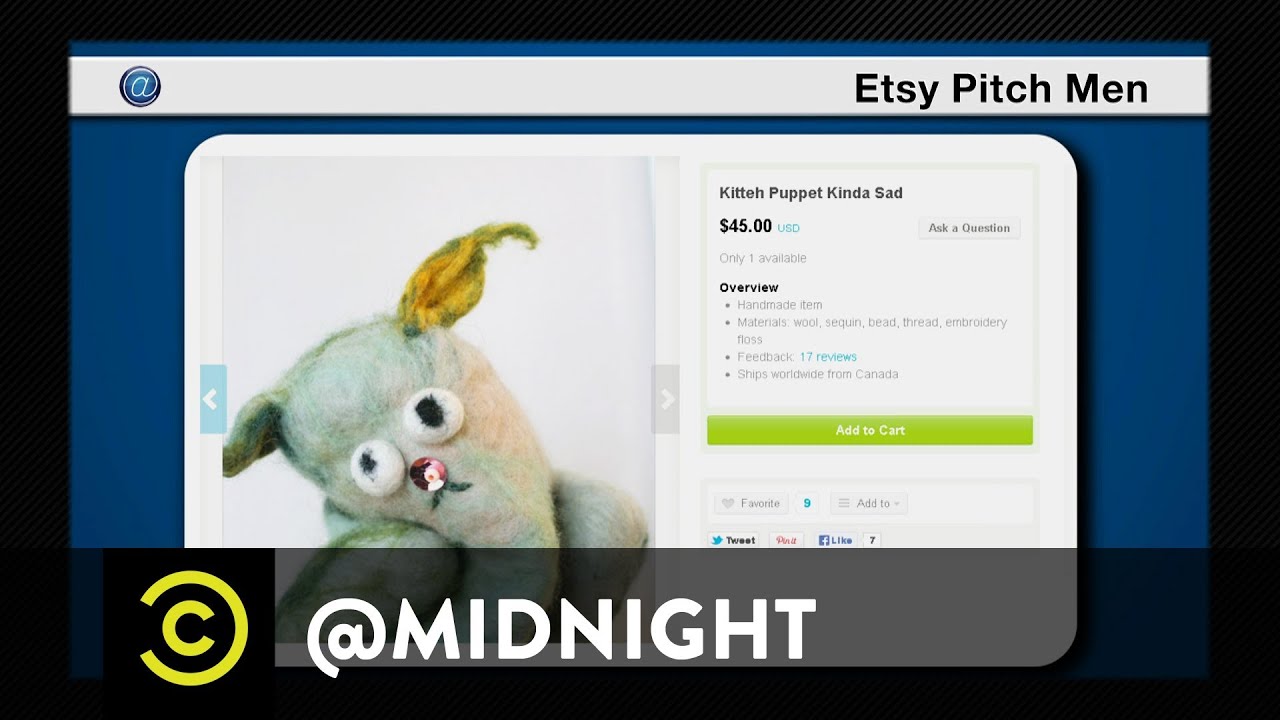Rhys Darby, Michael Che, Iliza Shlesinger - Etsy Pitchmen - @midnight w/ Chris Hardwick