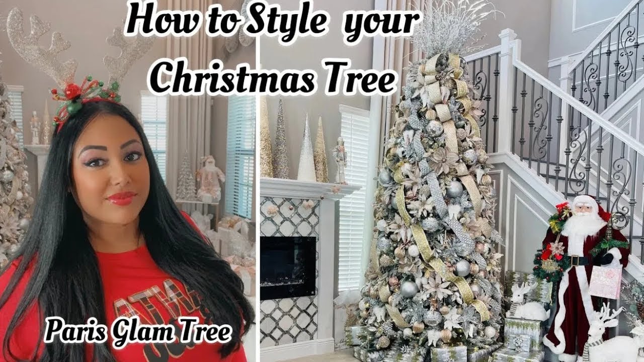 10ft GLAM CHRISTMAS TREE TOUR 🎄 Christmas in Paris Theme Decorating Ideas & DIY Tips