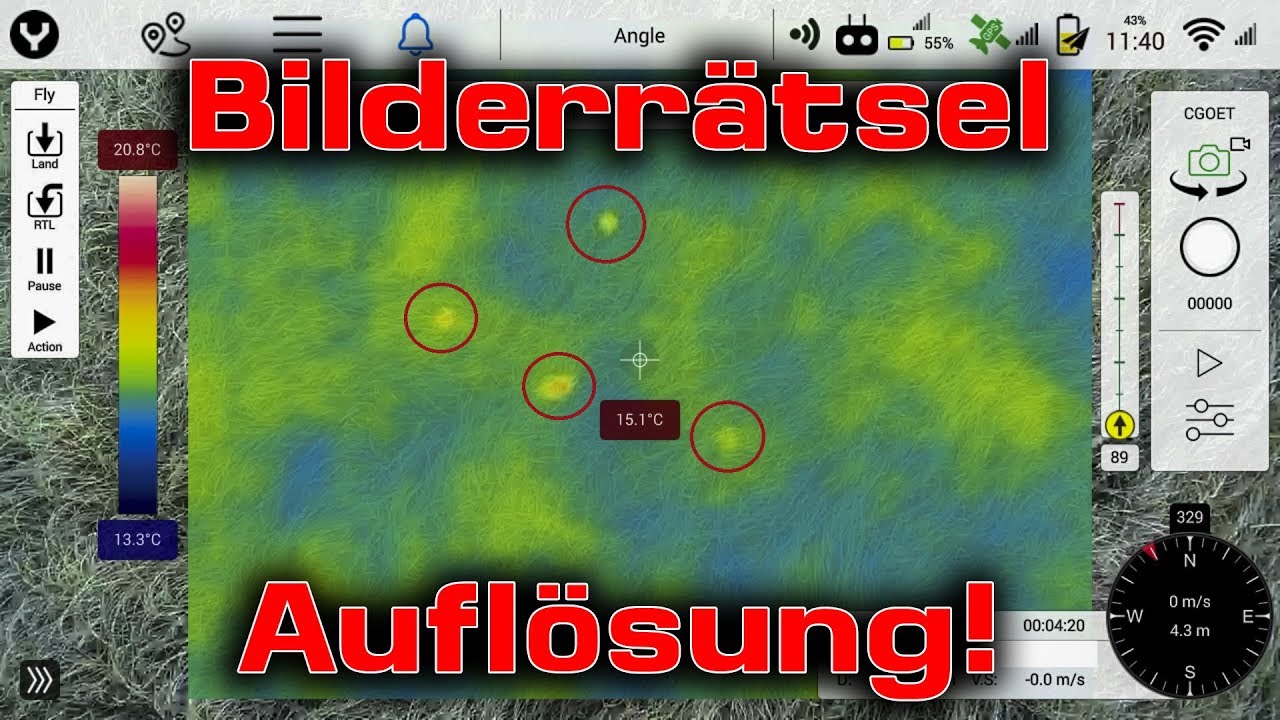 Auflösung - Bilderrätsel - Wärmebild - Yuneec H520 + CGO-ET