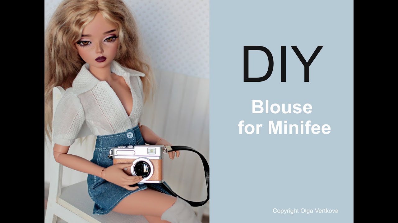 DIY Blouse for BJD dolls(Minifee). Блузка для Минифи