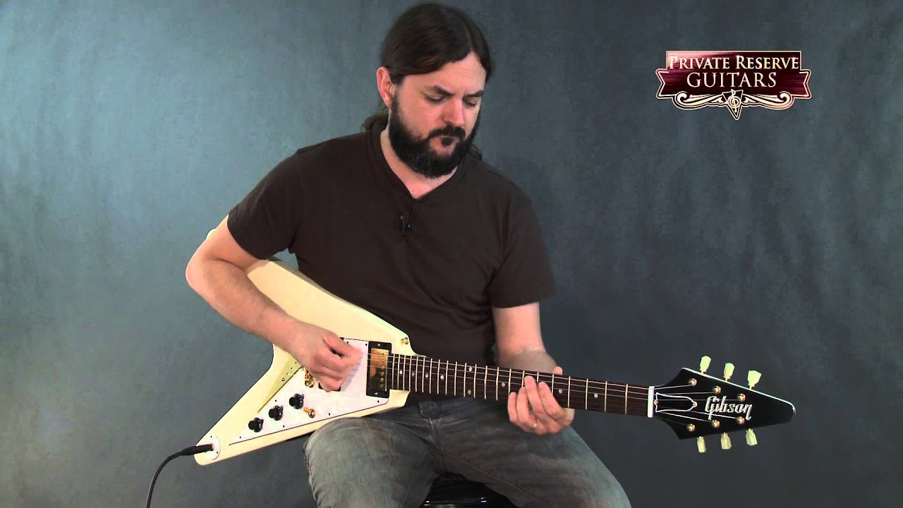 Gibson Custom 1959 Mahogany Flying V VOS Electric Guitar Classic White