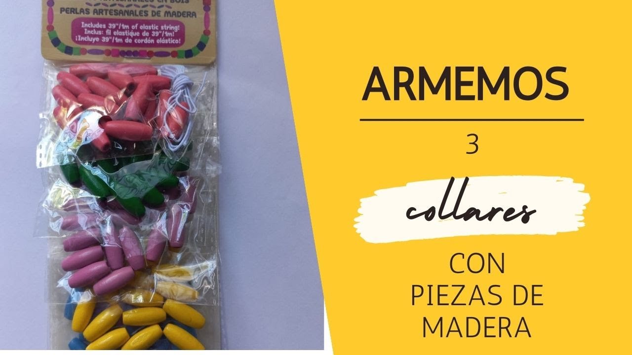 Elabora pintorescos collares con 'perlas de madera'