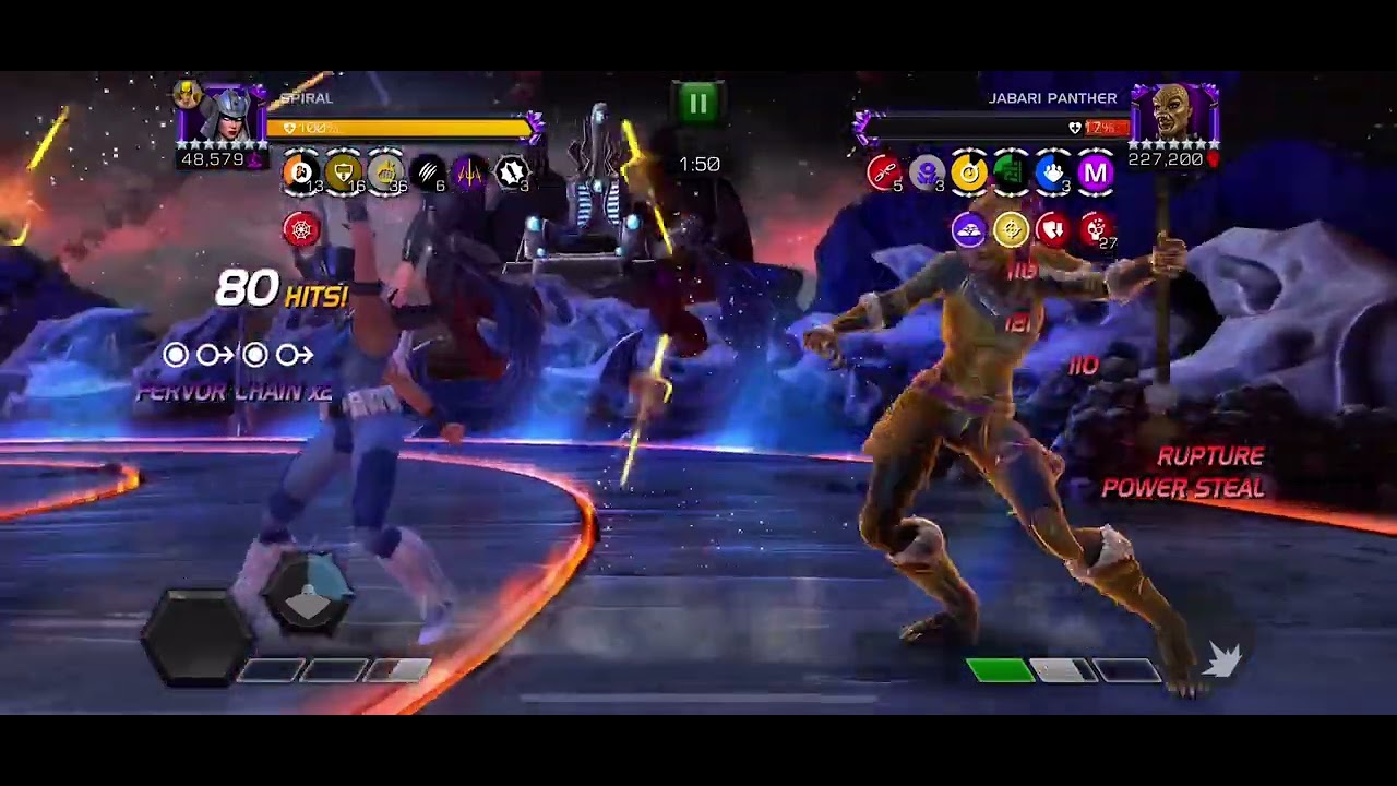 MCoC Spiral took 12% off Sec 1 Jabari Panther in Nightmare Raids