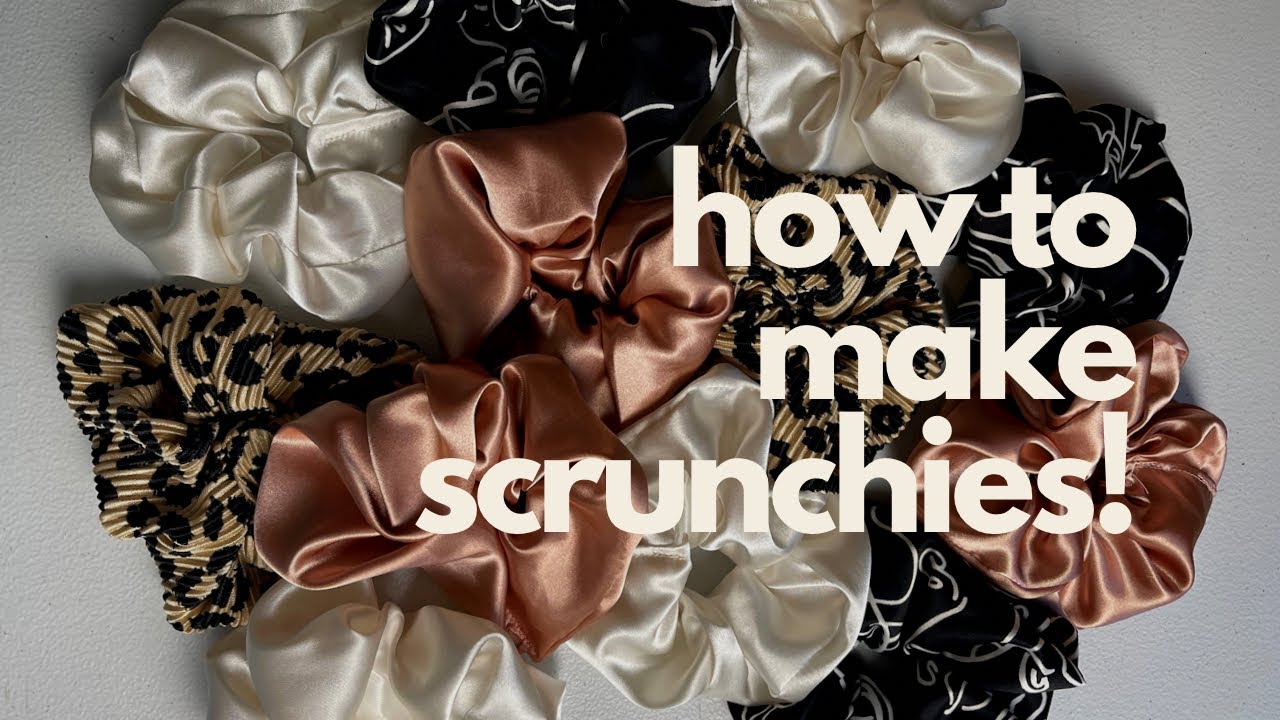 How to make scrunchies! Step by step tutorial | Beginner sewing project! 5 minute sewing project