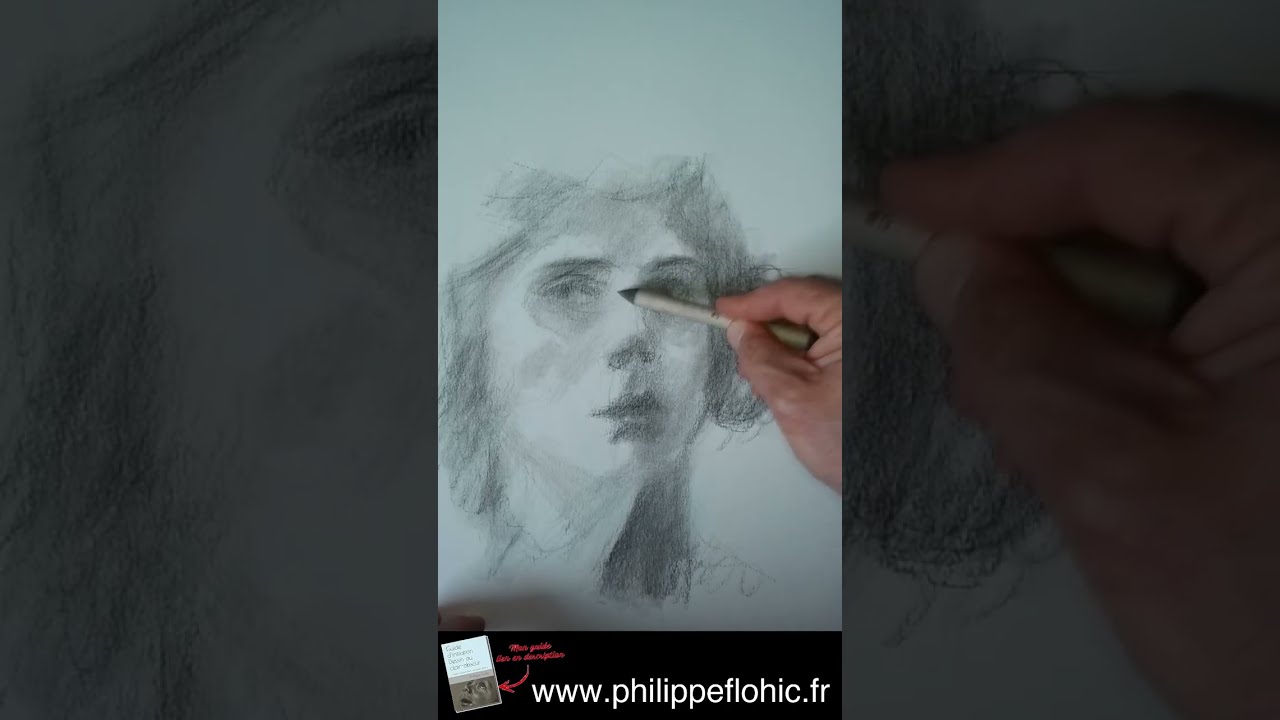 Portrait au fusain en clair-obscur ✏️ | Démo rapide en direct