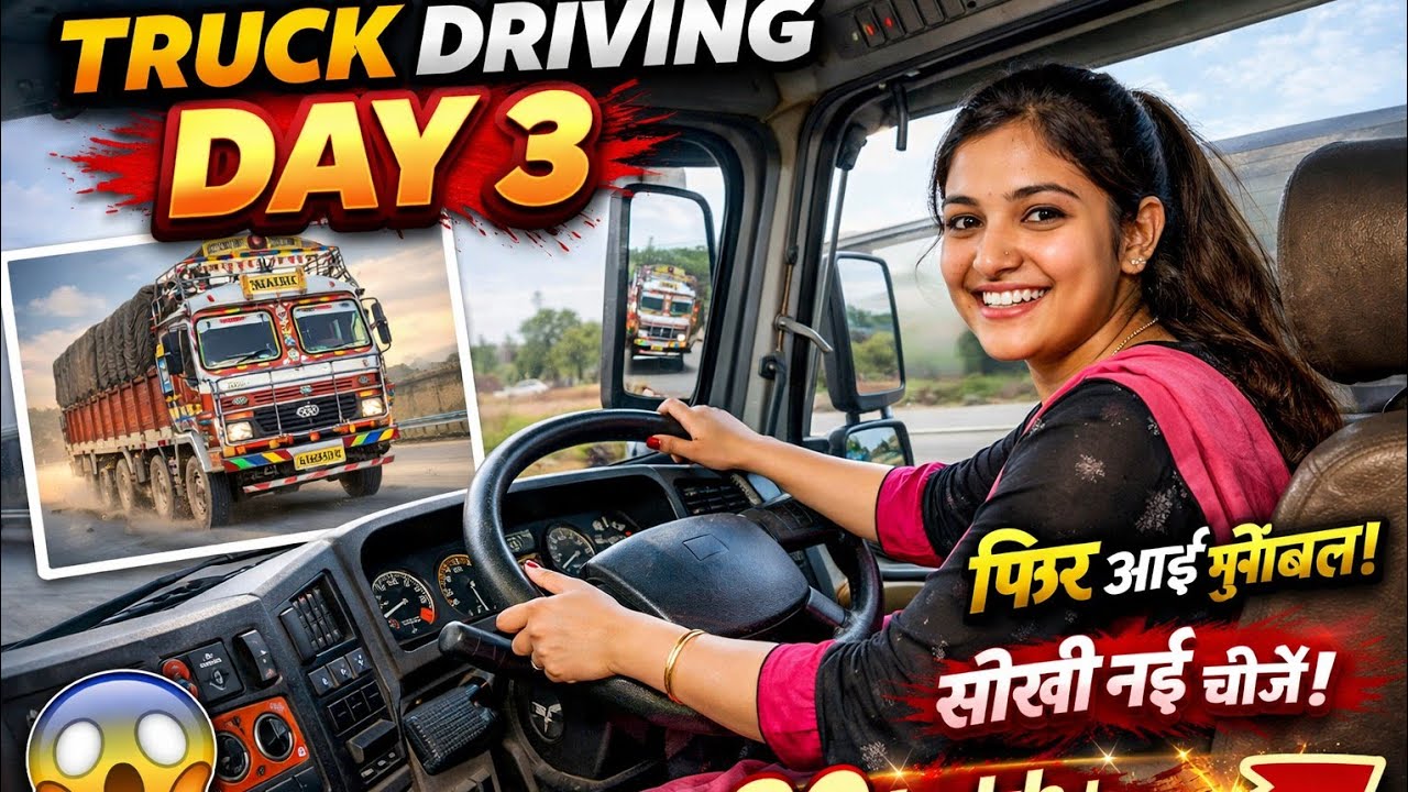 “Day 3 Truck Driving Journey: Steering Par Control”
