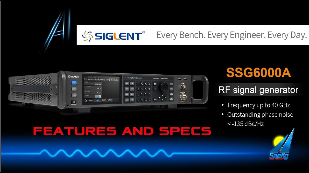 Siglent SSG6000A Microwave Signal Generators For Microwave and mmWave Testing from Saelig