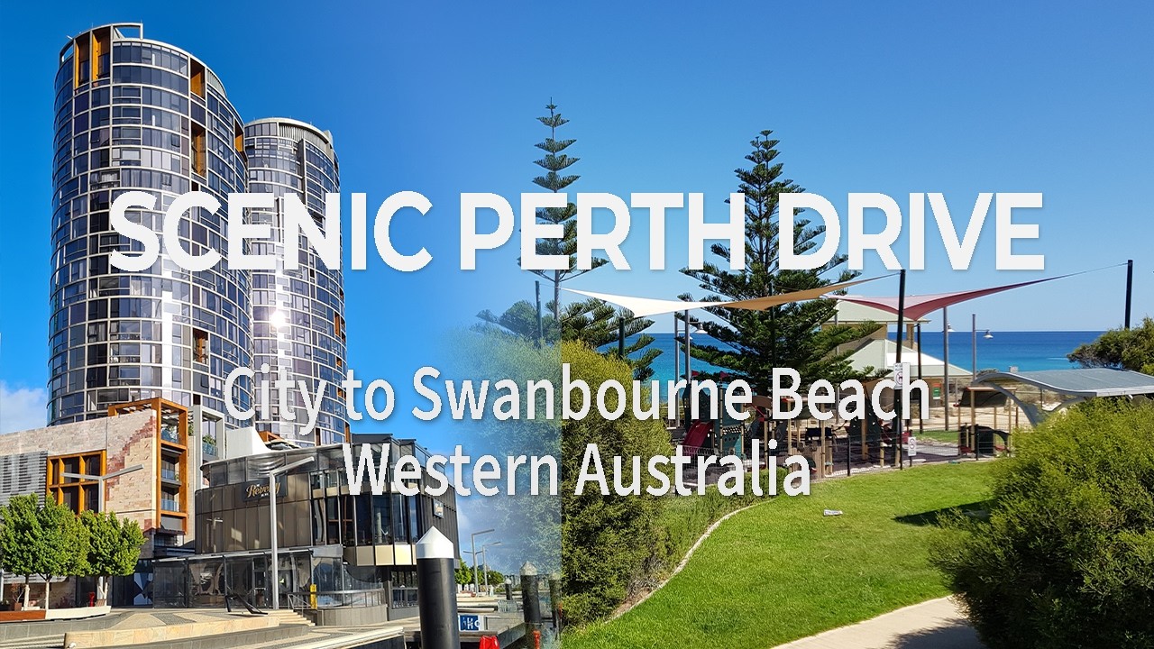 Scenic Perth Drive | City to Swanbourne Beach | 4K Real-Time | Western Australia