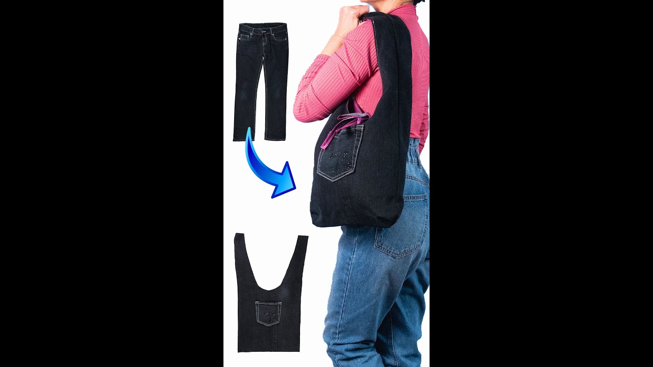 Превратите старые джинсы в сумку-хобо! Miarti👜✂️