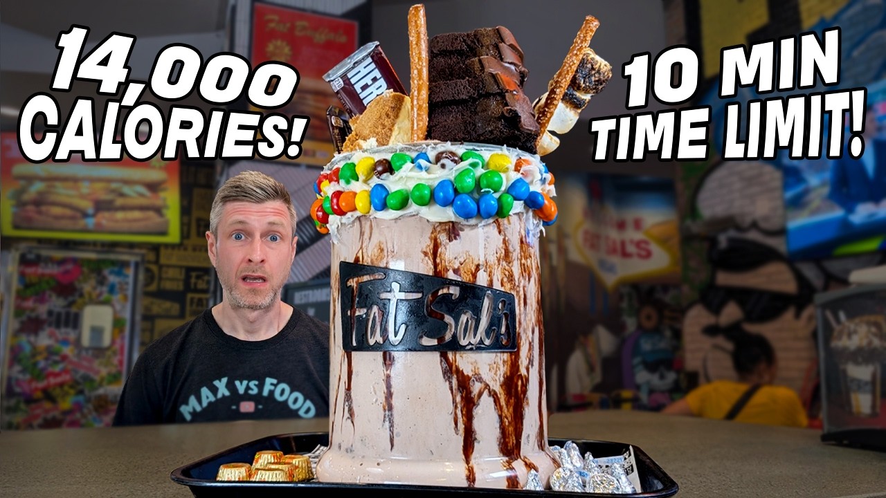 WORLD'S BIGGEST MILKSHAKE IN 10 MINUTES?! 14,000 CALORIE 14lb 