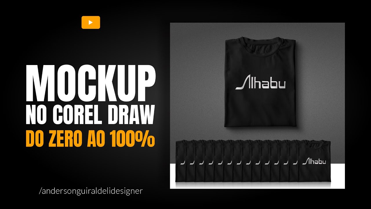 MOCKUP 100% COREL DRAW MOCKUP CAMISETA - COMO CRIAR UM MOCKUP DE CAMISETA  PROJETOS DE ID. VISUAL