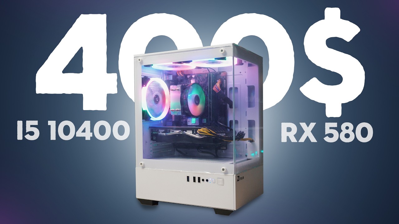 400$ 2026 budjet kompyuter terish i5 10400 RX580 Aquarium case va CS2 test qilamiz