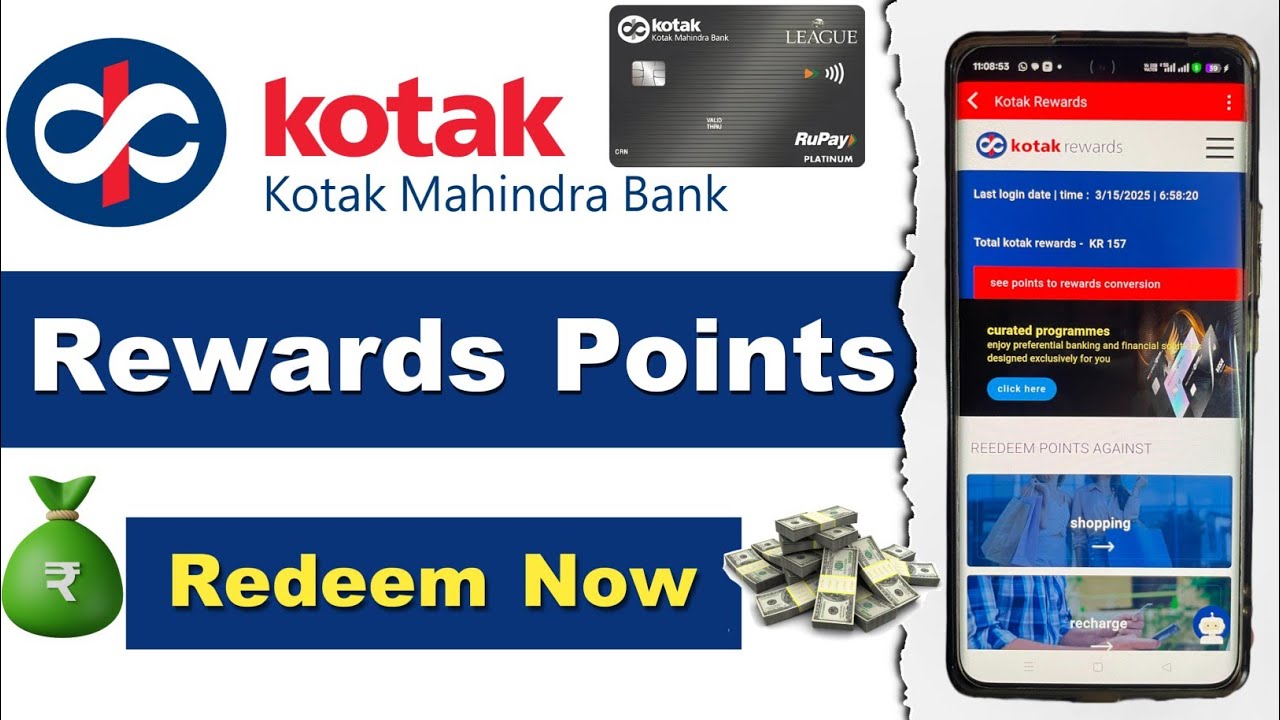 Kotak  Credit Card Reward Points Redeem | Kotak Reward Points to Cash