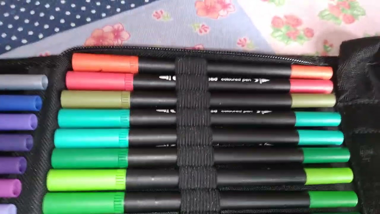 UNBOXING ESTOJO 60 CORES DUAL BRUSH PENS!/Diycas da Dindarina