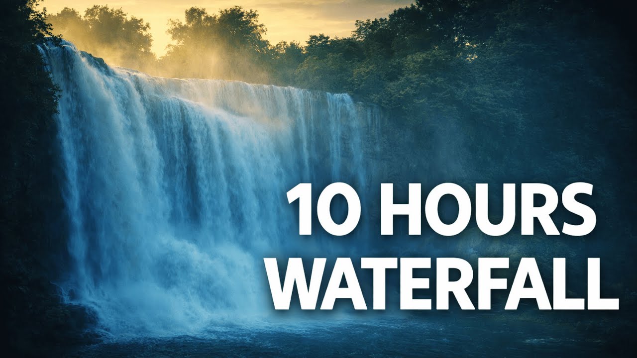 Powerful Waterfall White Noise (10 Hours) | Deep Sleep & Relaxation