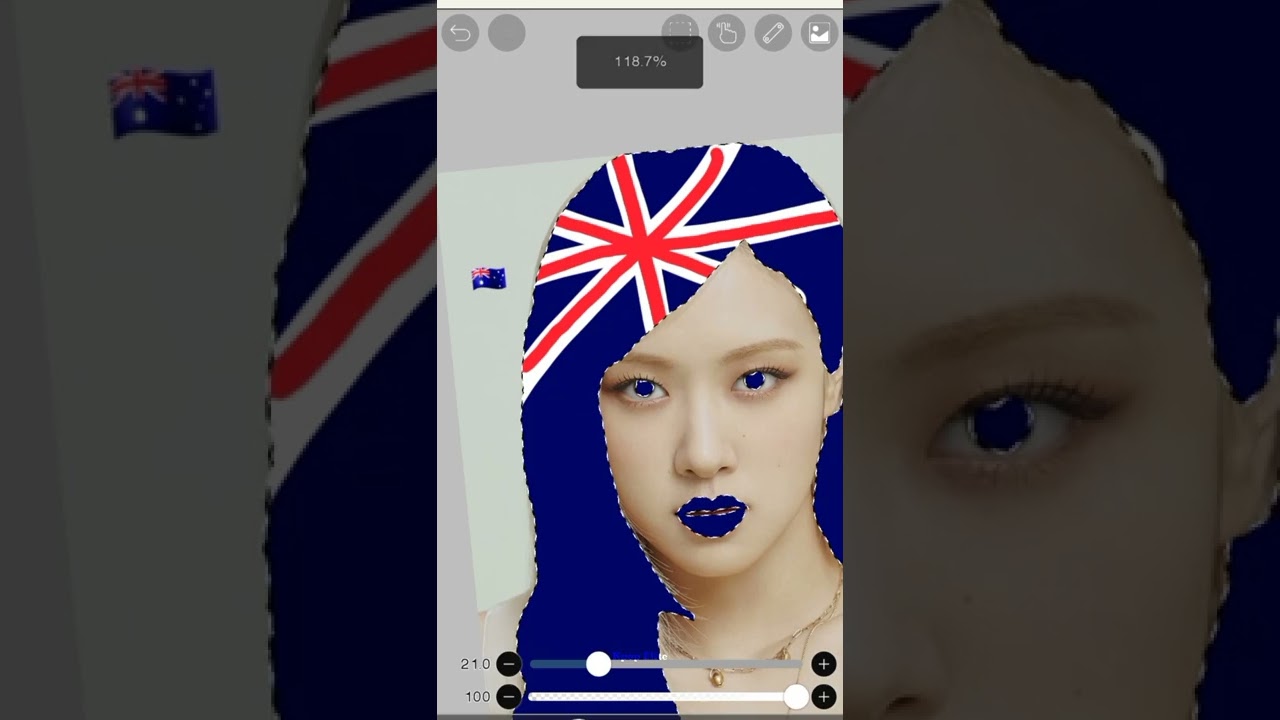 Blackpink Rosé Australia 🇦🇺 flag hair color(Requested)|