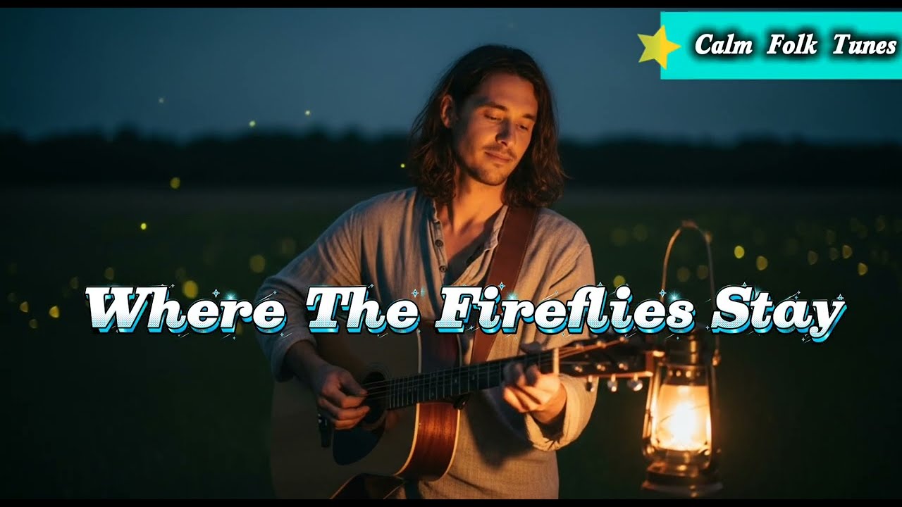 Where The Fireflies Stay | Calm Folk Song | Peaceful Acoustic Music for Relaxing Nights and Sleep