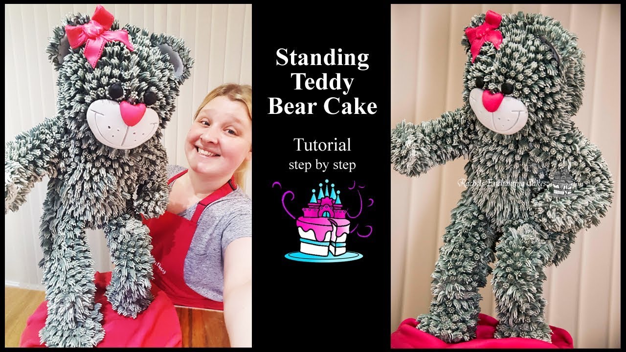 Teddy Bear Cake Tutorial | Standing | #buttercreampiping