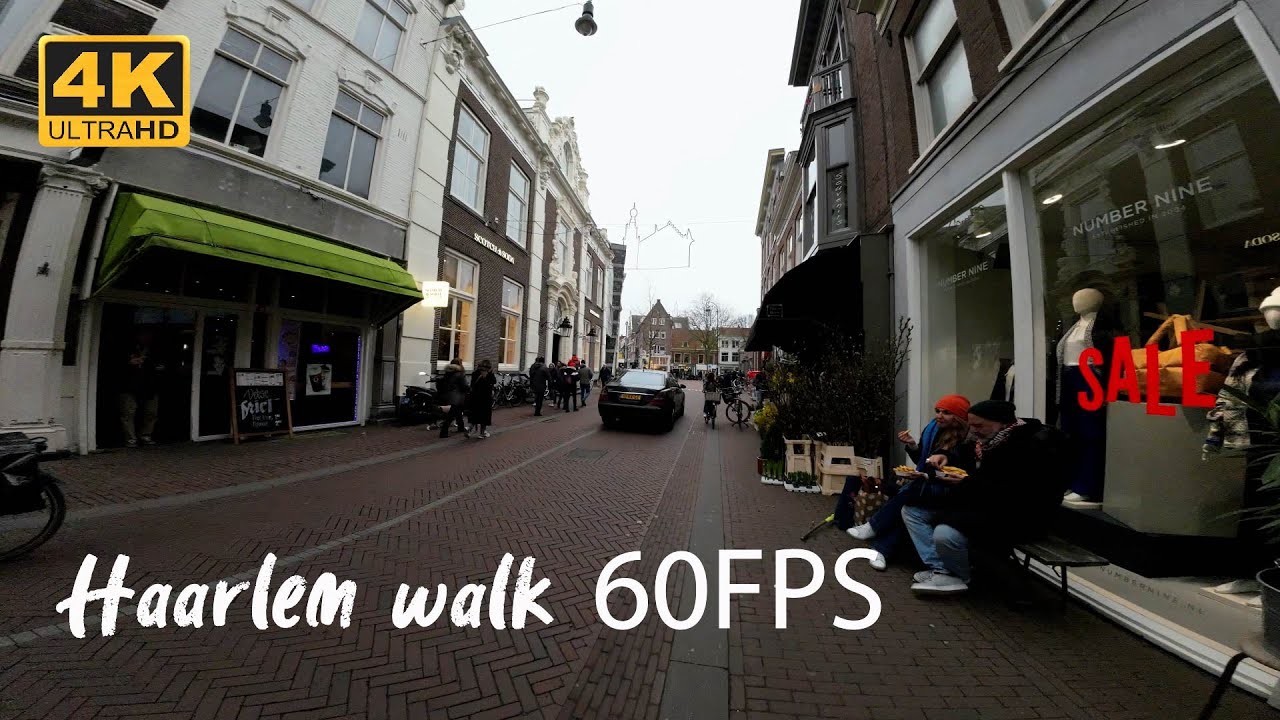 【4K 60FPS】A walk in Haarlem Noord-Holland Netherlands No Commentary