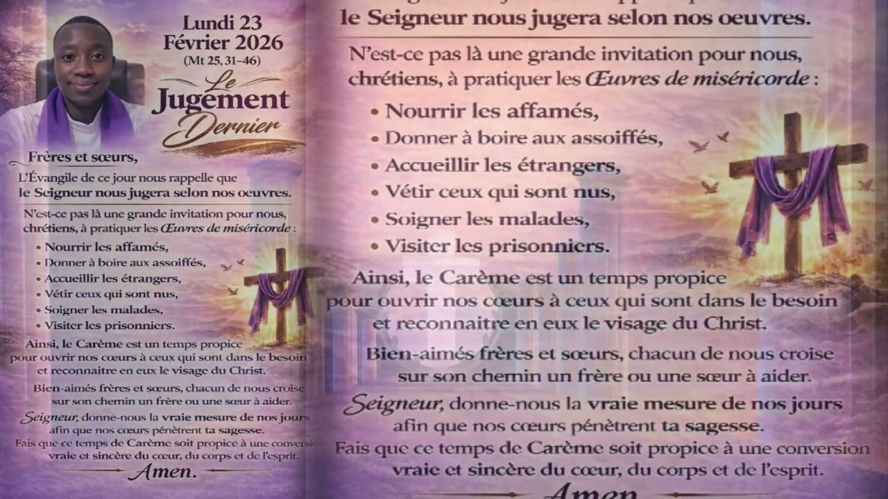 Cinquième jour de Carême : Abbé Joseph Tendeng revient sur le dernier jugement