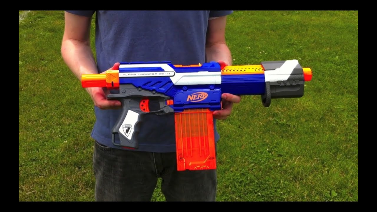 Nerf N-Strike Elite Alpha Trooper CS-12 - Range Test (Stock)