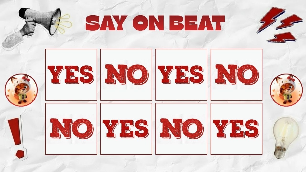 Say The Word On Beat Challenge | Level 1 - 5 | Level Easy to Insane