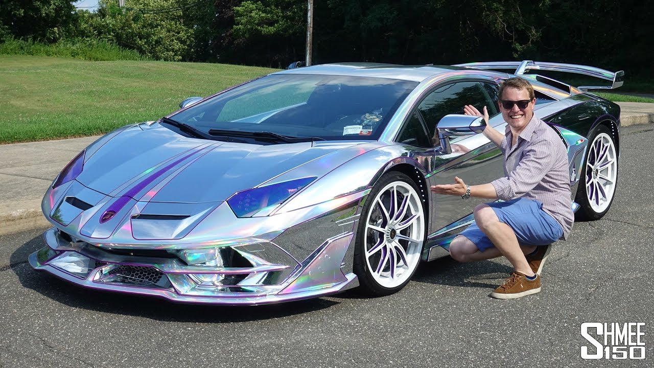 The Most ECCENTRIC Lamborghini Owner and his CHROME Aventador SVJ!