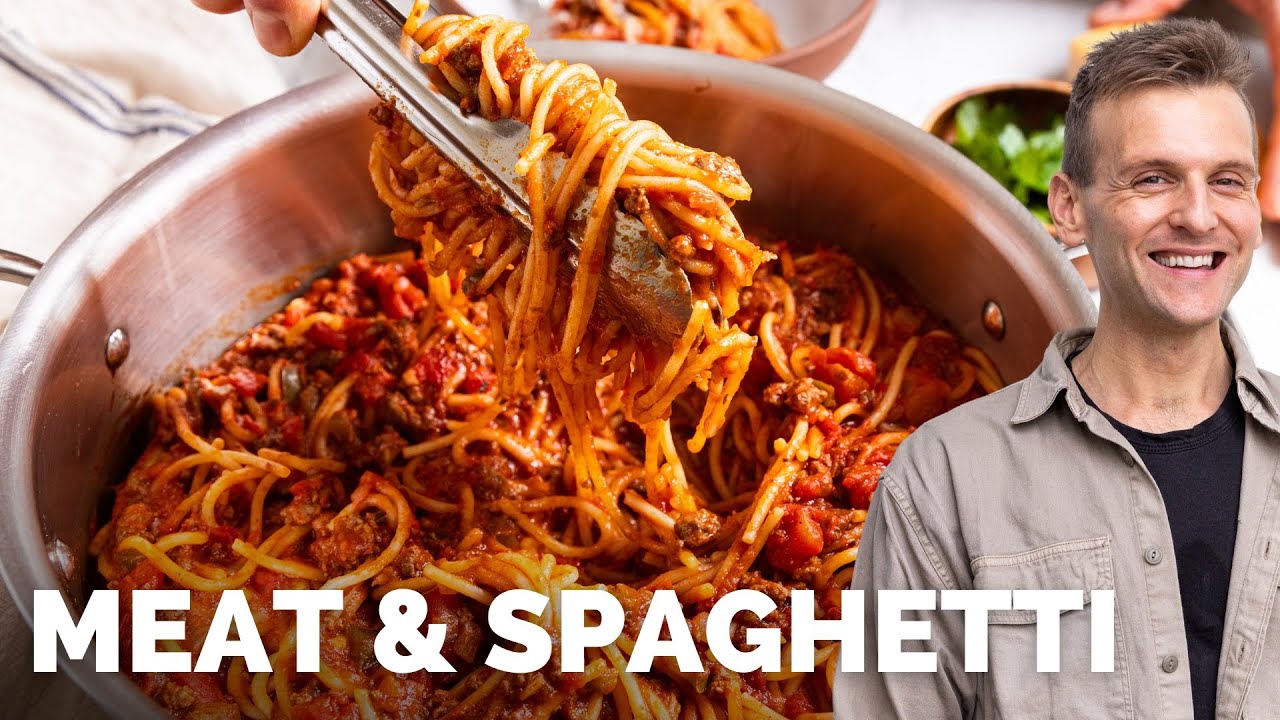Meat Sauce with Spaghetti | Not traditional but delicious!