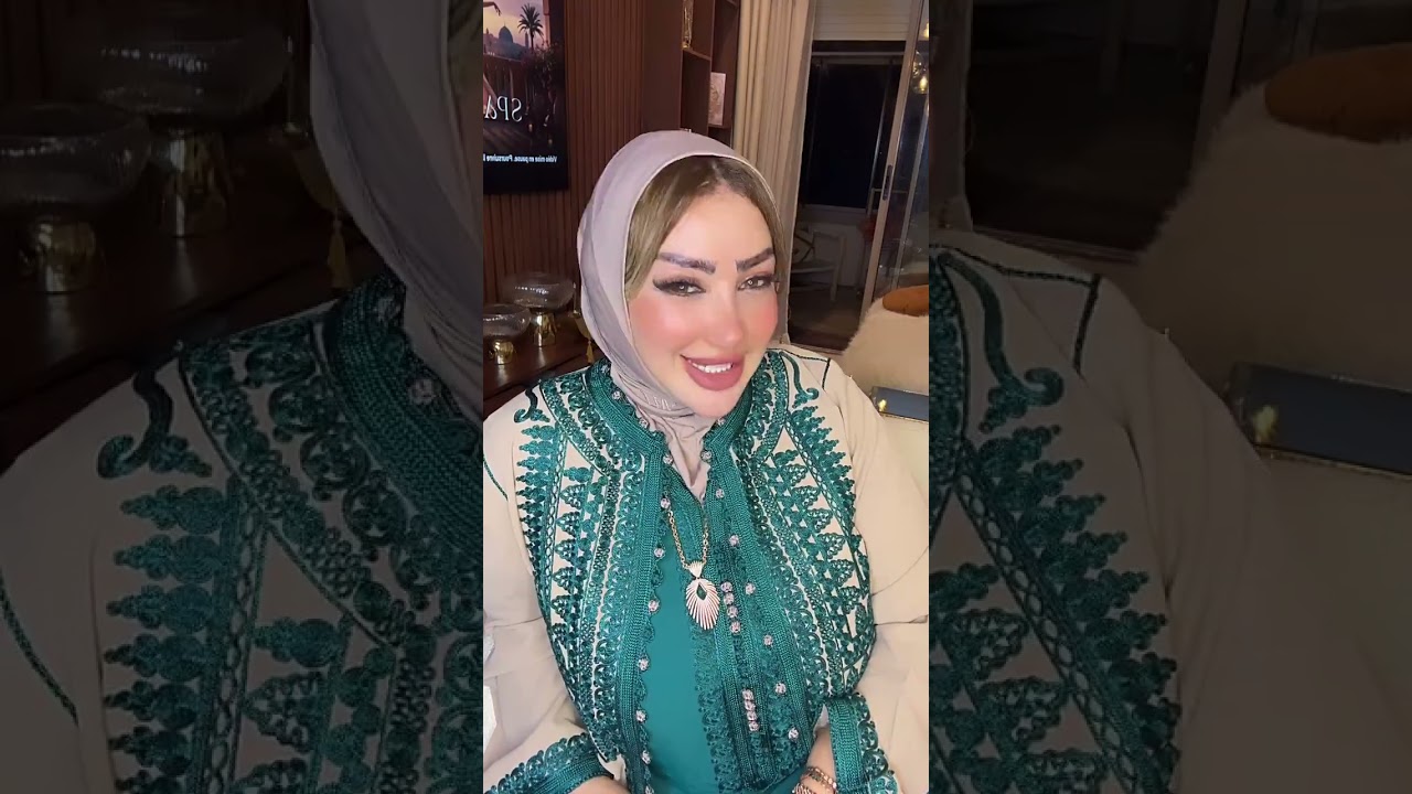 قفطان من قطعتين  بزواق المعام من تصميم  سلطانة سهام 
