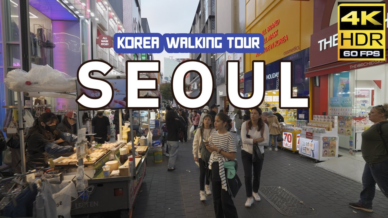 KOREA Seoul/Walking in  Myeong-dong Shopping street/20231024 [4K HDR] 60fps