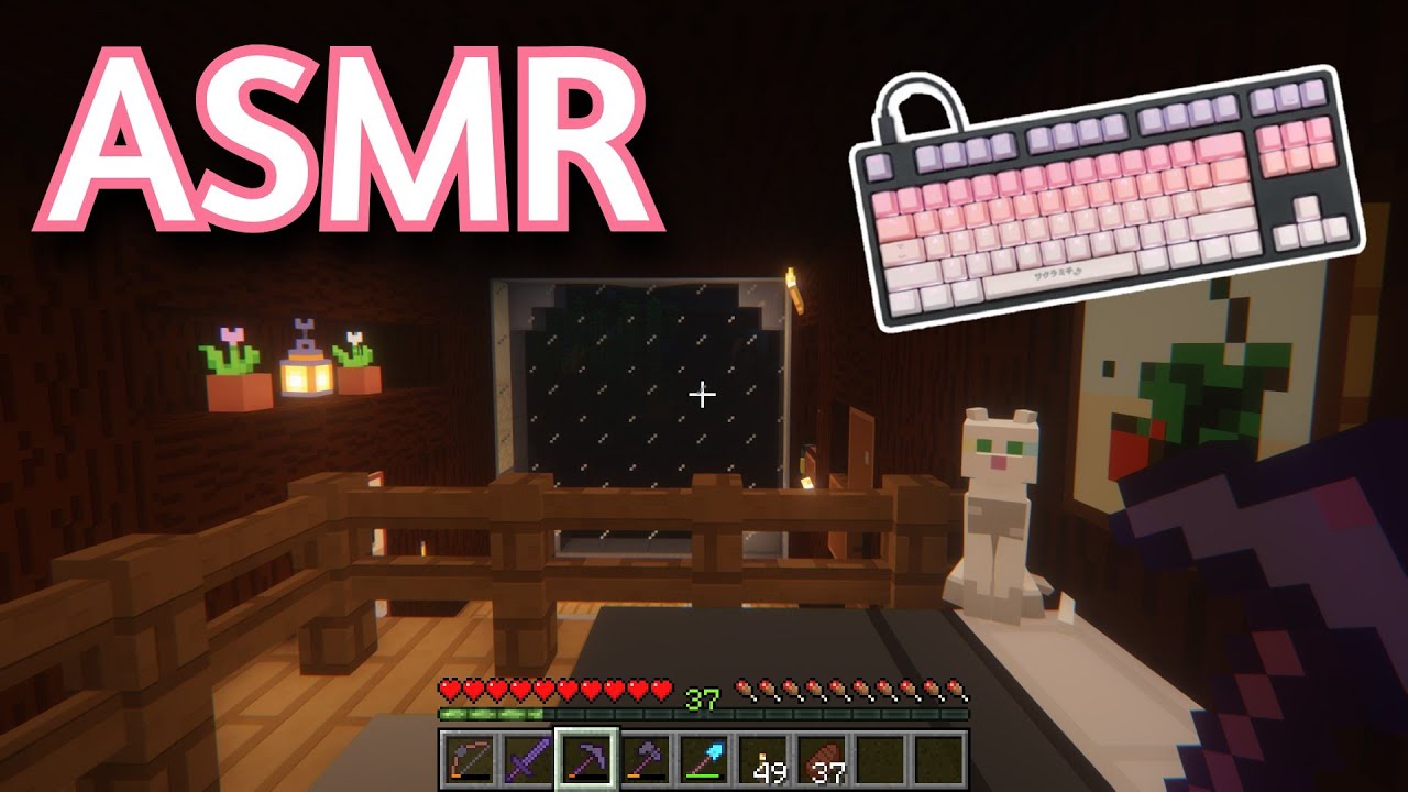 ASMR Gaming | MINECRAFT SURVIVAL SOFT SPOKEN (93) | Keyboard/Mouse Sounds 💤