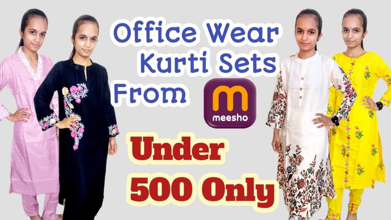 MEESHO Office Wear Kurti Sets HUAL! Elegant Cotton Kurta Sets Under 500 #meesho #meeshohaul